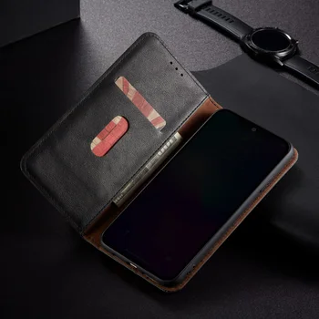 Prabangus Retro Odos Flip Case For iPhone SE 2020 m. 11 12 Pro Max XS XR 8 7 6 6S Plus Atveju Piniginės Kortelę Stovėti Magnetinis Dangtelis