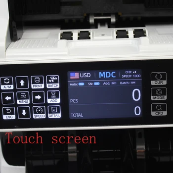 Jutiklinis ekranas kasos Protingas NVS pinigų detektorius sumaišykite vertės įstatymo projektą, counter pinigų skaičiavimo mašina