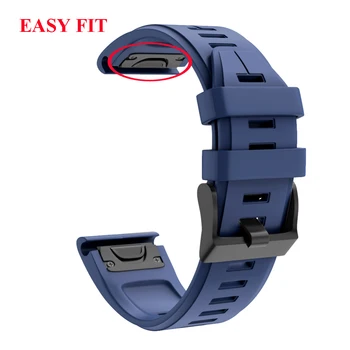 Sporto Silikono Watchband Wriststrap Garmin Fenix 6X 6 6S Pro 5X 5 5S Plius 3 HR 20 22 26mm Lengvai Tilptų Greito Atleidimo wirstband