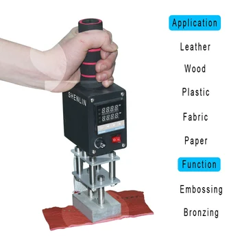 SHENLIN Nešiojamų įdegio mašina rankinis karšto štampavimo mašina, su gražia valdytojas 5*7cm 8*10cm 10*13cm šildymo valdybos embosser