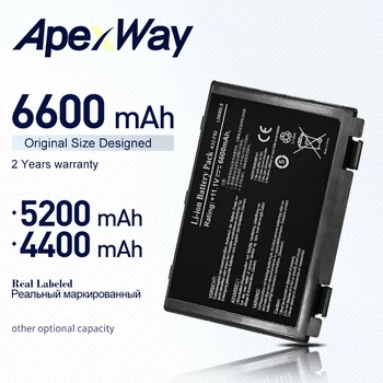 ApexWay 6 ląstelių Baterija A32-F82 už Asus k40ij k40in k40ad k50ij K50in k50id k50af k51ac k51ae k60ij k61ic k70ab 90-NLF1B2000Z