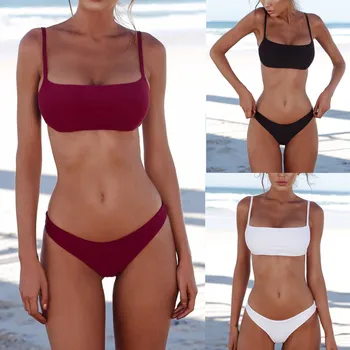 Moterims Seksualus Bikinis Bandeau Tvarstis Bikini Komplektas, Push-Up Brazilijos Maudymosi Kostiumėliai Paplūdimio Maudymosi Kostiumėlį 2020 Mujer Kietas Maillot De Bain