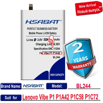 HSABAT 6100mAh BL244 Baterija Lenovo Vibe P1 P1A42 P1C58 P1C72
