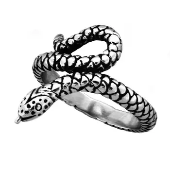Fanssteel Nerūdijančio plieno Papuošalai žiedinių gyvatė gyvūnų žiedas FSR20W18