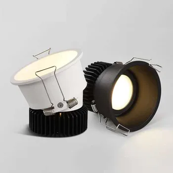 [DBF]2020 Naujas Giliai-glare LED Embedded Downlight Pritemdomi 5W 7W 10W 12W 18W 20W 3000K/4000 K/6000K Kampo Reguliuoti Lubų Vietoje Šviesos