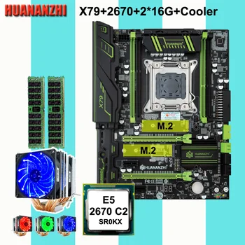 Nuolaida kompiuterio HUANANZHI X79 Pro motininę su DVIGUBA M. 2 NVMe lizdo PROCESORIUS Xeon E5 2670 C2 su 6 vamzdžiai aušintuvas RAM 32G(2*16G)