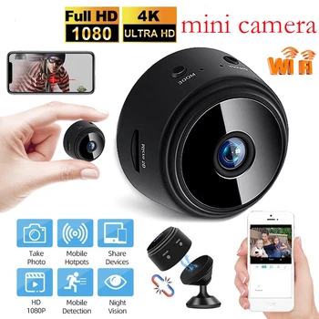 1080p Mini IP vaizdo Kameros Lauke, Naktį Versija Mikro vaizdo Kamera Balso, Vaizdo magnetofoną, Saugumo HD Wireless Mini Kameros wifi Kamera