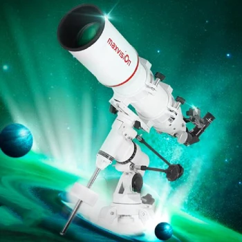 Maxvision 102EQ 102/660mm HD Giliai Erdvėje su EXOS-NANO vokietijos Pusiaujo Mount Refrakcija Pusiaujo Astronominis Teleskopas