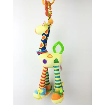 Žirafa automobilių lovos kabo varpas Kūdikiams pliušinis bell BB danties dantenų naujagimiui meškiukas vaikams žaislas Kūdikiui Švietimo Žaislai