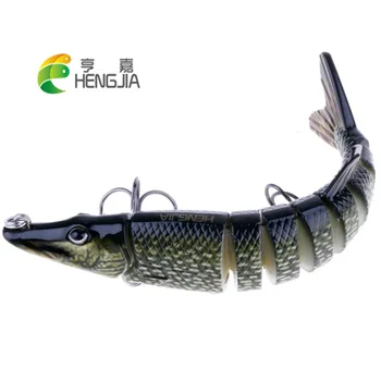 HENGJIA 1pc 12.7 cm 20g kieto plastiko mutil sujungta minnow žvejybos masalas wobblers upėtakiai, šamai swimbaits pesca crankbaits