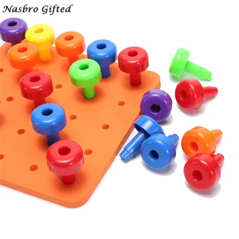 2020 vaiko Mėgstamų Žaislų 30PCS Peg Valdybos Nustatyti Montessori Terapijos smulkiosios motorikos Žaislas Bamblys Pegboard Funkcija odinas &w