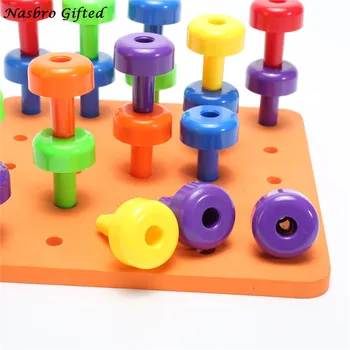 2020 vaiko Mėgstamų Žaislų 30PCS Peg Valdybos Nustatyti Montessori Terapijos smulkiosios motorikos Žaislas Bamblys Pegboard Funkcija odinas &w