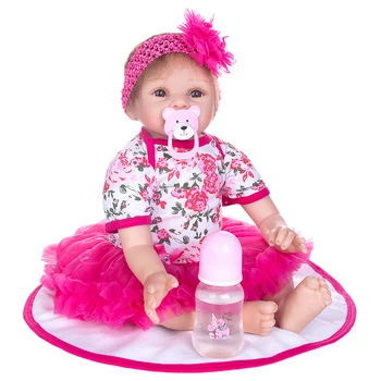 KEIUMI Rankų darbo Reborn Baby Lėlės 22 Colių Audiniai Kūno Įdaryti Naujagimių Mergina Gyvas Naujagimis Baby Doll 