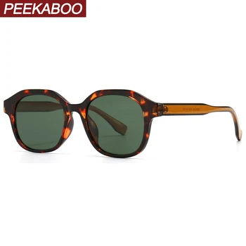 Peekaboo moterų aikštė akiniai nuo saulės vyrams leopard retro saulės akiniai moterims uv400 dropshipping 2021 žiemos dovanos pigiai