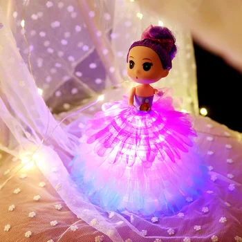 Mielas Šviesos Lėlės Žėrintis Žaislų Mergaitėms Miegamasis Kalėdų Papuošalų Kūrybos Lėlės LED Šviesos Žaislai Vaikams Gimtadienio Dovana