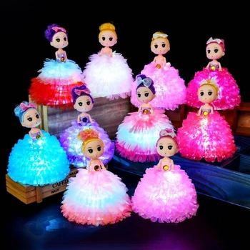 Mielas Šviesos Lėlės Žėrintis Žaislų Mergaitėms Miegamasis Kalėdų Papuošalų Kūrybos Lėlės LED Šviesos Žaislai Vaikams Gimtadienio Dovana