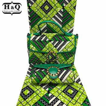 H&Q afrikos vaškas maišelį trijų dalių 2020 m. aukštos kokybės išsiuvinėti afrikos batikos spausdinti, medvilnės audinys 6 metrų/vnt moterų šalis