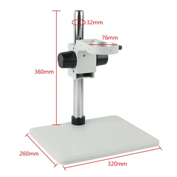 Trinokulinis Binokulinis Mikroskopas Stereo Mikroskopas Multi-Kampas Reguliuojamas Stovas Bumas Lentelėje Darbo 76mm Laikiklis 32mm Rankos