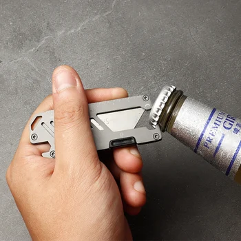 Daugiafunkcinė Butelių Atidarytuvas Įrankis Kišenėje EDC Apvyniotas Paketas Butelio Atidarytuvas Popieriaus Pjaustytuvas