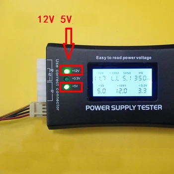Skaitmeninis LCD Maitinimo Testeris Daugiafunkcį Kompiuterį 20 24 Pin Sata LCD HD PSU ATX BTX Įtampos Bandymo Šaltinis