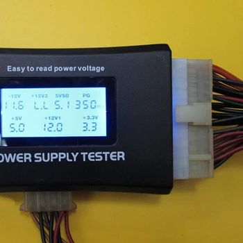 Skaitmeninis LCD Maitinimo Testeris Daugiafunkcį Kompiuterį 20 24 Pin Sata LCD HD PSU ATX BTX Įtampos Bandymo Šaltinis