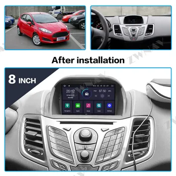 Android 10.0 Automobilio DVD Grotuvas GPS Navigacija Ford Fiesta MK7 2013 m. m. m. 2016 Radijas Auto Stereofoninis Vaizdo Multimedijos Headunit
