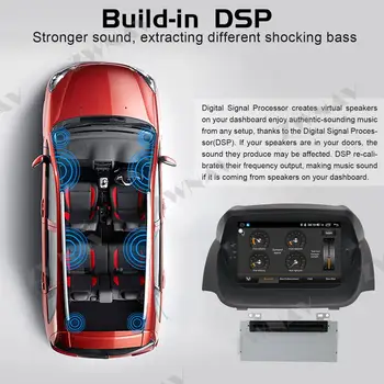 Android 10.0 Automobilio DVD Grotuvas GPS Navigacija Ford Fiesta MK7 2013 m. m. m. 2016 Radijas Auto Stereofoninis Vaizdo Multimedijos Headunit