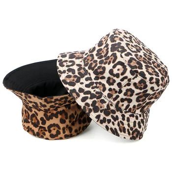 Leopard Kibirą Skrybėlių Mados Rudens 2020 Metų Hip-Hop bonnie Saulės, Skrybėlę, Moteris Spausdinti žvejys žvejybos Kepurės panama kibirai bžūp sombrero