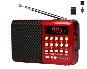 Pocket Radio FM Radijo Imtuvas Mini Nešiojamas Įkraunamas Radijo Imtuvą, Garsiakalbį Paramos USB TF Kortelę Muzika MP3 Grotuvas