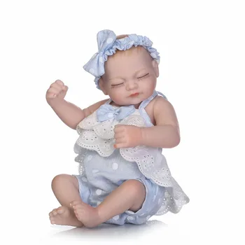 NPKCOLLECTION 28CM Baby GIRL Lėlės Visą Silikono Kūno Tikroviška Bebes Atgimsta Bonecas Rankų darbo, vaikų Žaislų Vaikams Kalėdų Dovanos