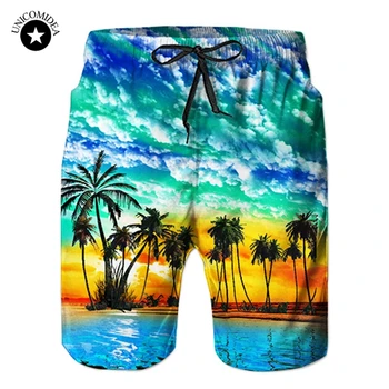 2020 Naujas Vasaros Karšto Vyrų Paplūdimio Šortai Quick Dry 3d Kokoso Medžio Spausdinti Elastinga Juosmens Shorts Mens Mados Valdybos Šortai Atsitiktinis