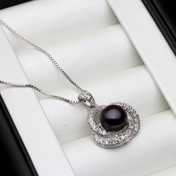 Mados juoda Natūralių Gėlavandenių Perlų Karolius, Clearanc,Bauda keli stiliai, formos Papuošalai Woen vestuvių dovana