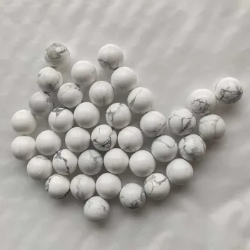 Didmeninė 50pcs/daug gamtos baltas turquoises apvalus kamuolys forma nr. skylę 12mm karoliukai papuošalai priedai priėmimo nemokamas pristatymas