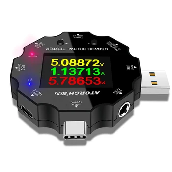DC5.5 Tipas-C 18: 1 USB 3.0 testeris APP dc digital voltmeter galia banko įkroviklio įtampa srovės ammeter detektorius QC PD3.0 matuoklis