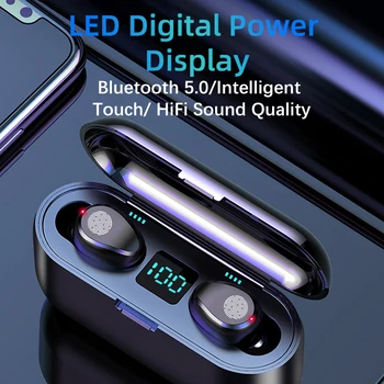 Naujas F9 iOS/Android Telefonai HD Skambinkite Belaidė Ausinė Bluetooth 5.0 Ausinės TWS Mini HIFI In-ear Sporto Veikia Rankų įrangos Palaikymas