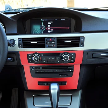 Greičio Automobilis AC CD Valdymo Skydo Lipdukas Padengti Konsolės Rėmo Apdaila Su Navigacija BMW E90 3 Serijos 2005-2012 M. Automobilio Stiliaus