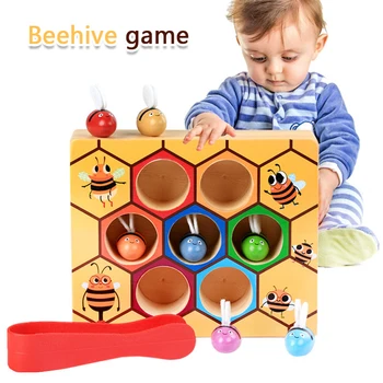 Vaikų Žaislai Montessori Įspūdį Sugauti Klaidų, Žaidimai Vaikams Švietimo Medinių Žaislų 2 Iki 4 Metų Senumo Žaislai Nustatyti Bičių Dovanos