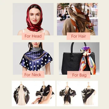 2020 Karšto Pardavimo Moterų Šilko Skara Kvadratinės Skaros, Hijab Galvos Juosta Foulard Lady Kaklo Šalikai Mados Katė Spausdinti Animaciją Vertus Kerchief