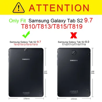 3D Spausdinimo Odinis dėklas, skirtas Samsung Galaxy Tab S2 9.7 T810 T813 T815 T819 9.7 colių dangtelis, skirtas 