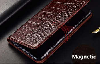 Langsidi prabangus natūralios odos magnetinio flip case kortelės turėtojui Samsung Galaxy J7 2016/Samsung Galaxy J5 2016 odos padengti