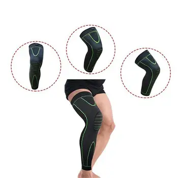 Sporto pailginti kelio trinkelėmis kojų movos, neslidžia tvarstis suspaudimo kojų šilčiau vyrų ir moterų elastinga geltona-žalia juostelė