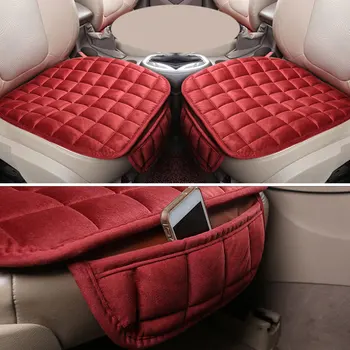Naujų Automobilių Sėdynės Padengti Automobilių Juosmens Pagalvėlė Žiemą Šiltas Sėdynės Pagalvėlės Anti-slip Universal Priekiniai Atgal Kėdės Sėdynę-pagalvę Raštas