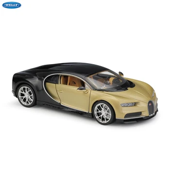 WELLY 1:24 Bugatti Chiron aukso Automobilių automobilių sporto modeliavimas lydinio automobilio modelį amatų, apdailos kolekcijos žaislas įrankiai dovana