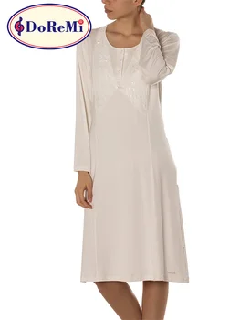 %100 Viskon Nightgowns Pižamos Sleepshirts Homewear Moterų Sleepwear Nightdress Miego Viršuje Naktį Dėvėti Miega Suknelė