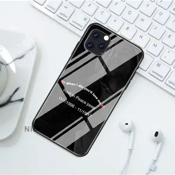 Repo Atlikėjas Lil Peep Xxxtentacion Atvejais iPhone 12 Mini Pro 11 X XS XR Max 7 8 Plius 6 6S SE 2020 Grūdintas Stiklas Telefono Dangtelį