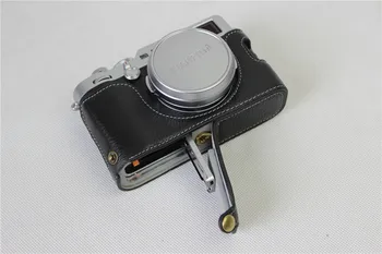 Naujausias natūralios Odos Fotoaparato Atveju, Fuji X100F Fujifilm X100F Fotoaparato Krepšys Pusė Atveju Apačioje Dangtelį Atidarykite Baterijos Dizainas