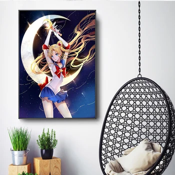 Japonija Sexy Anime Sailor Moon Drobės Tapybos Plakatai ir Spausdina Sienos Meno Nuotrauką Gyvenančių Vaikų Kambario Namų Puošybai Cuadros