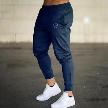 Vyriški laisvalaikio, sporto, veikia laisvas kelnes stiprus kišenės, elastinga juosmens antblauzdžiai bėgiojimo kelnės laisvalaikio kelnės sporto kelnės mokymo jogg