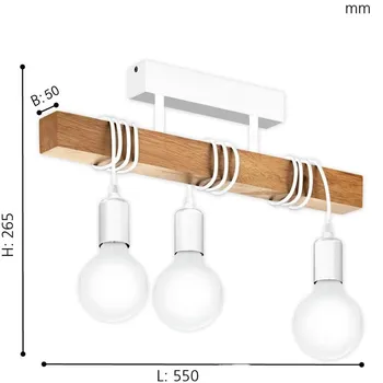 Medžio masyvo linijinis liustra horizontalus liustra 55Cm 3heads e27 valgomasis, virtuvės puošmena, apšvietimas, šviestuvas, plūduriuojantis lempos