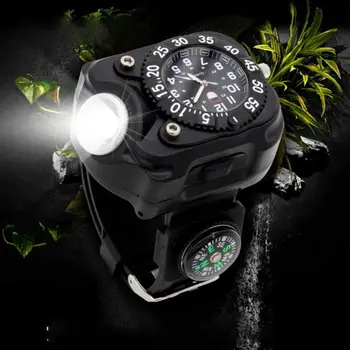 3 1. ryškių žiūrėti light žibintuvėlis kompasas su lauko sporto mados Vandeniui LED įkrovimo riešo žiūrėti lempos fakelas